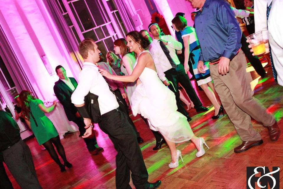 Newlyweds on the dance floor