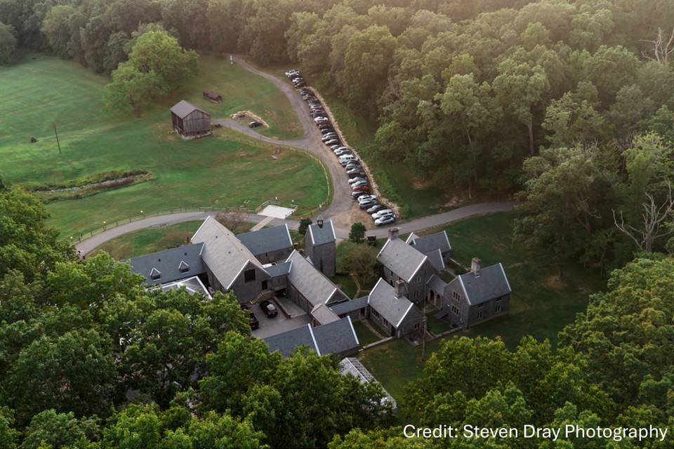 Overhead shot of the Stables