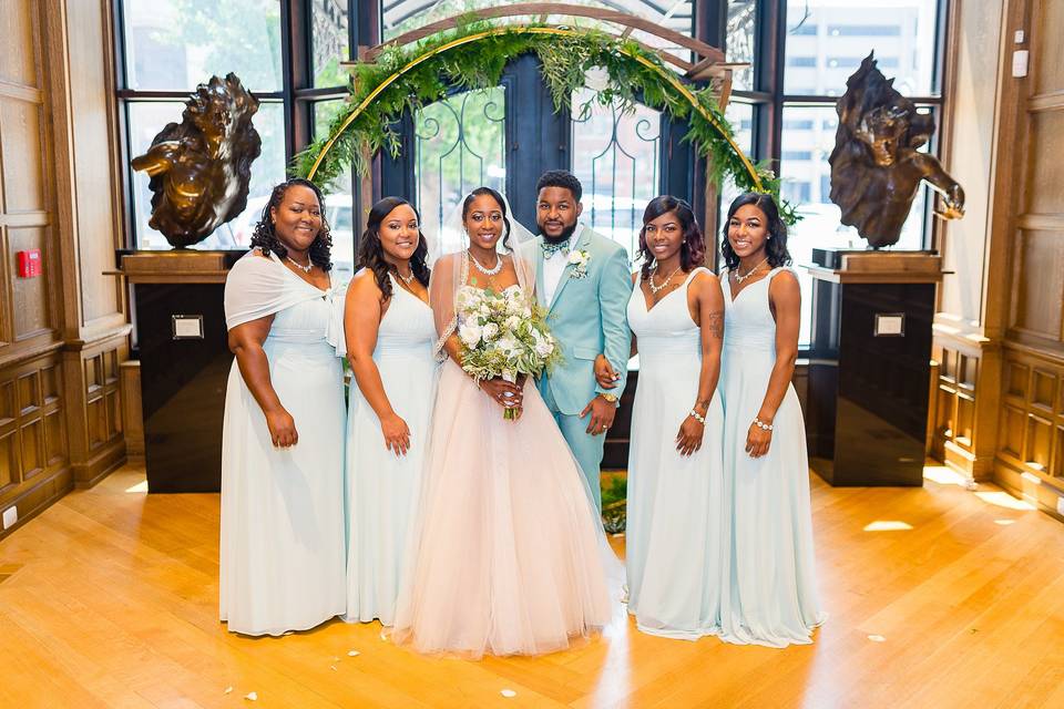 Beautiful bridal party