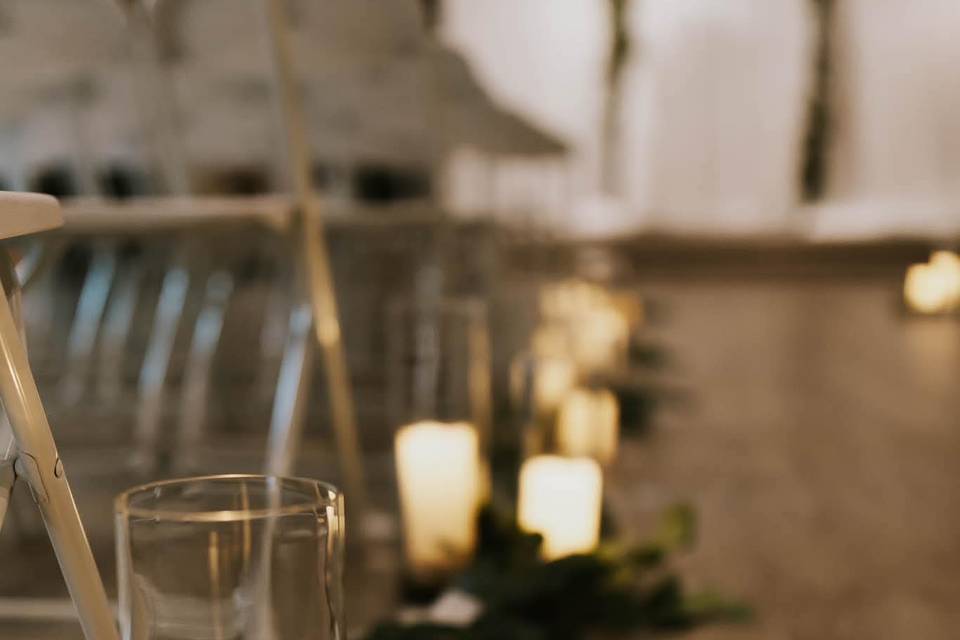 Candles and vases
