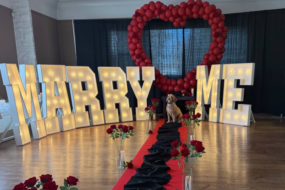 5ft marry me letters