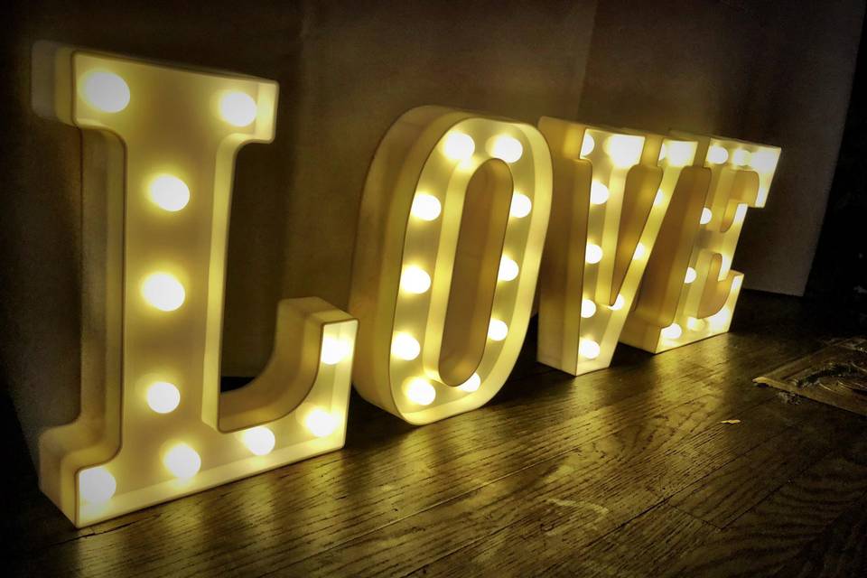 Love letters lighting