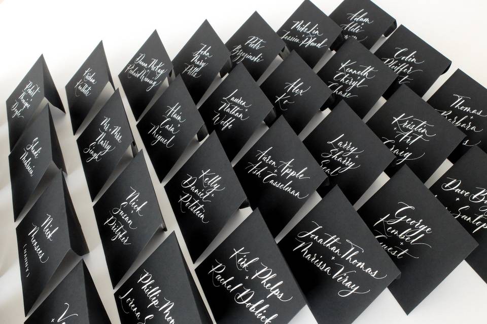 Tented place cards