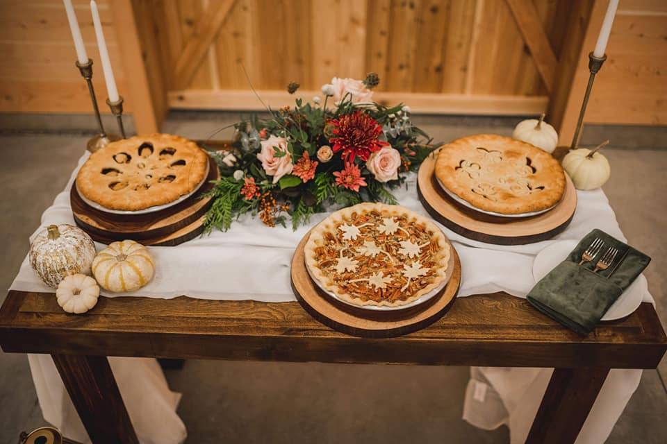 Holiday Wedding Pies