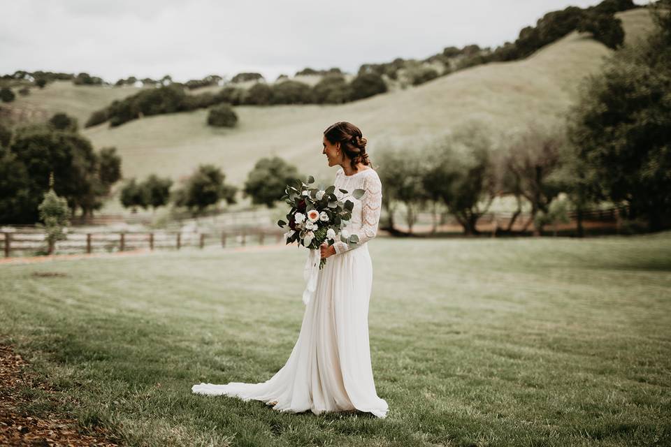 Beautiful Bride in the Meadow