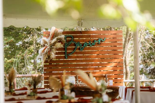 Head table backdrop