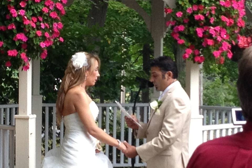 Sean and Lana August 31, 2013 reciting their vows.
