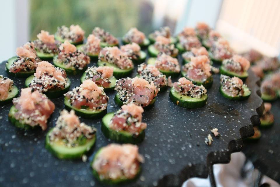 Ahi tuna canape