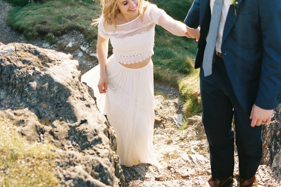 Ireland coast elopement