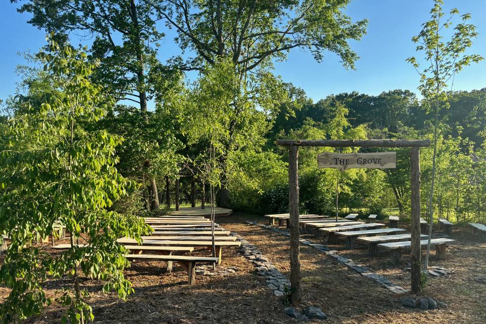 The Grove ceremony site!