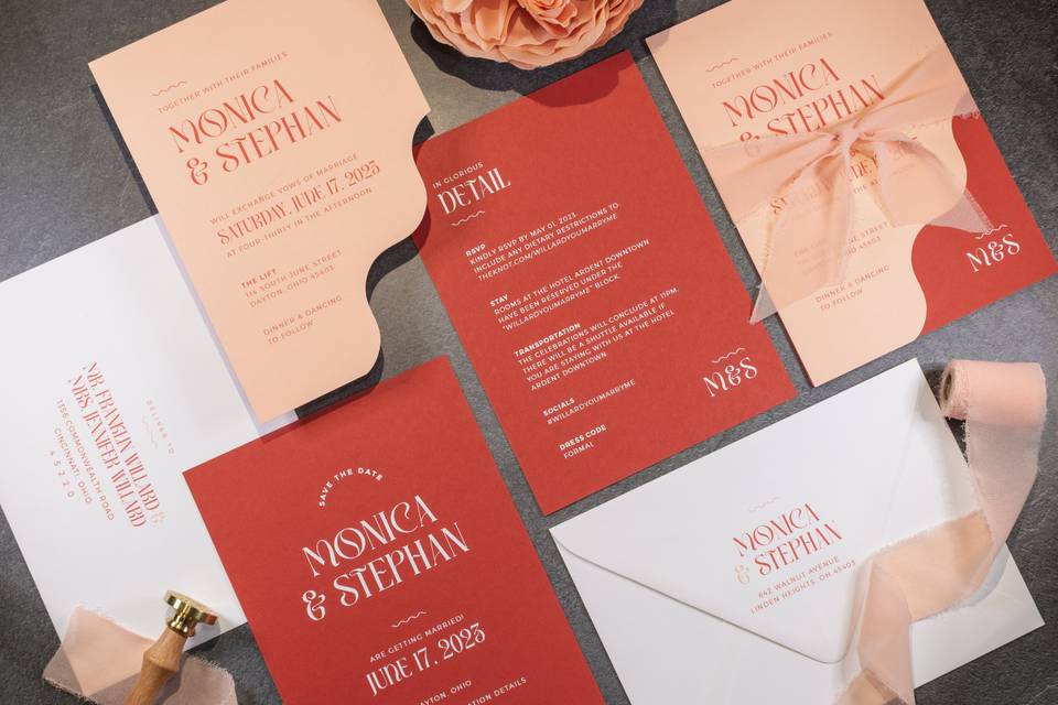 Handwritten-inspired Wedding Invitations - Only at Mospens Studio