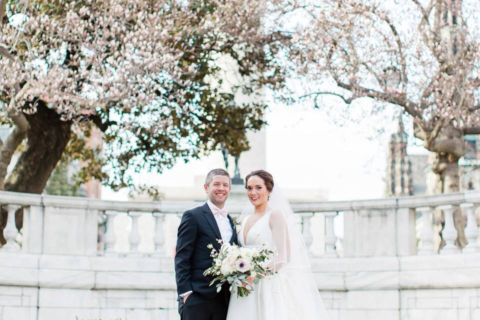 Spring Bride and Groom