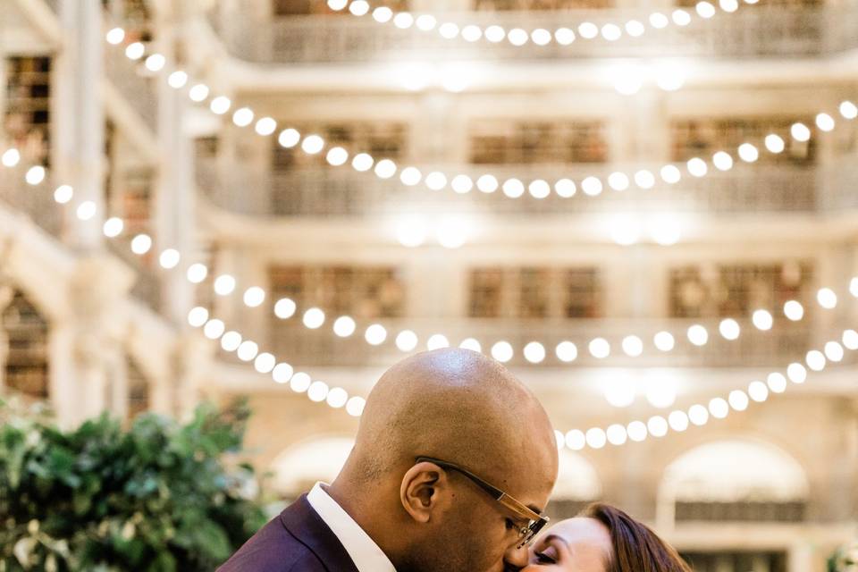 Bride and Groom Kiss