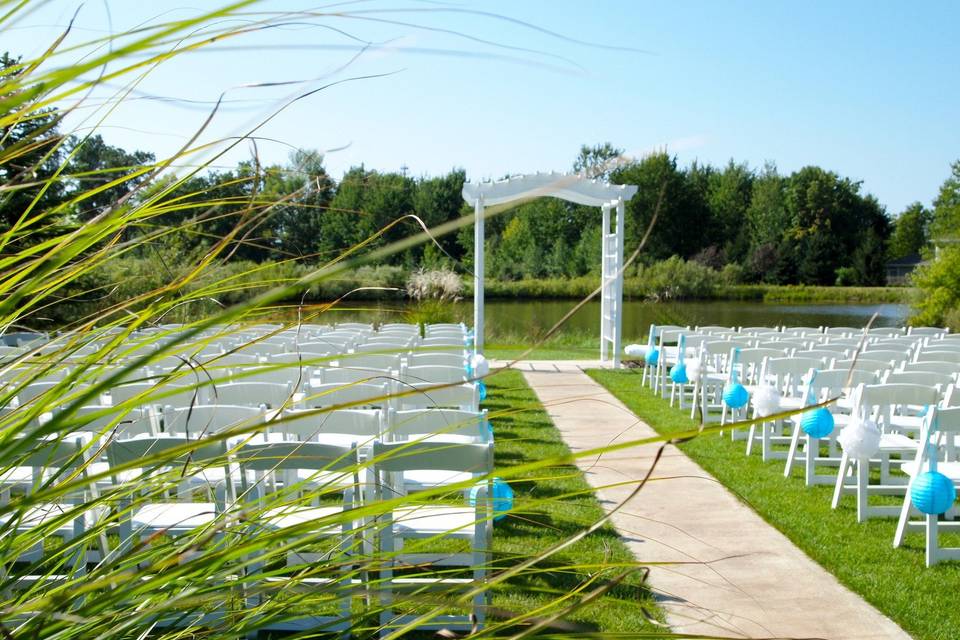 Wedding ceremony area set-up