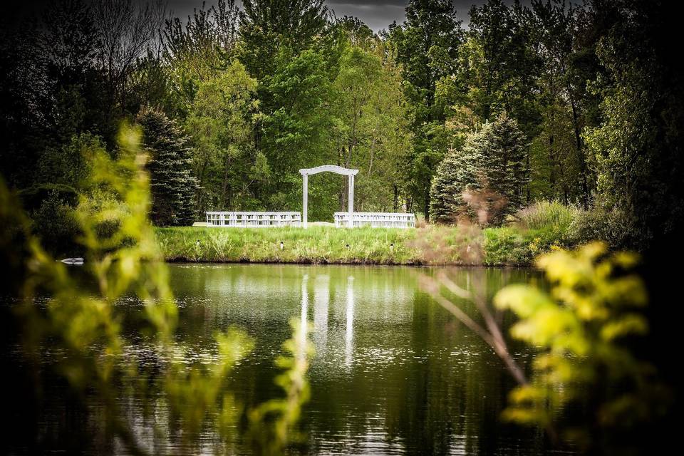 Wedding ceremony area set-up