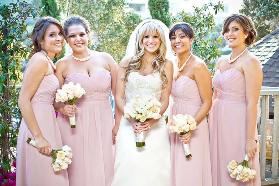 Pastel wedding party