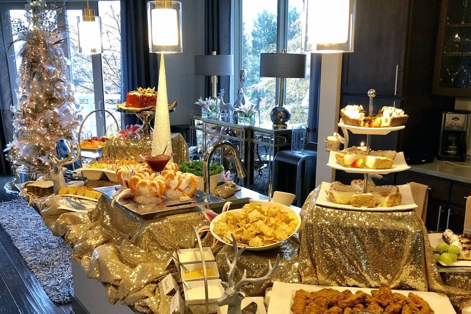 Exquisite holiday buffet