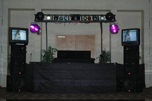 Dual FX DJ's - Our Video Sound System with Light Show and UV Cannons.