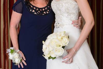 Bride and glam Mom