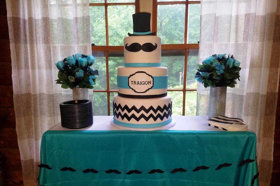 Mustache bash baby shower