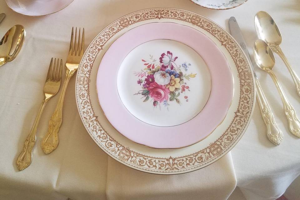 Fine china place setting