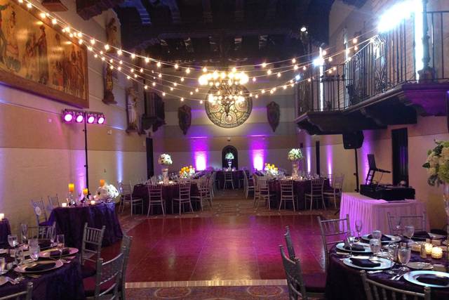 Wedding reception and dance floor