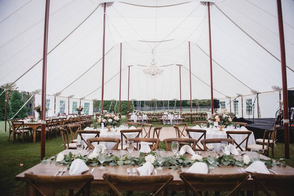 Tented reception in the Meadow