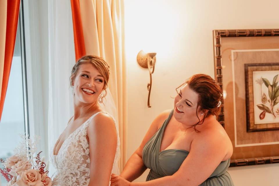 Bride and Maid of Honor