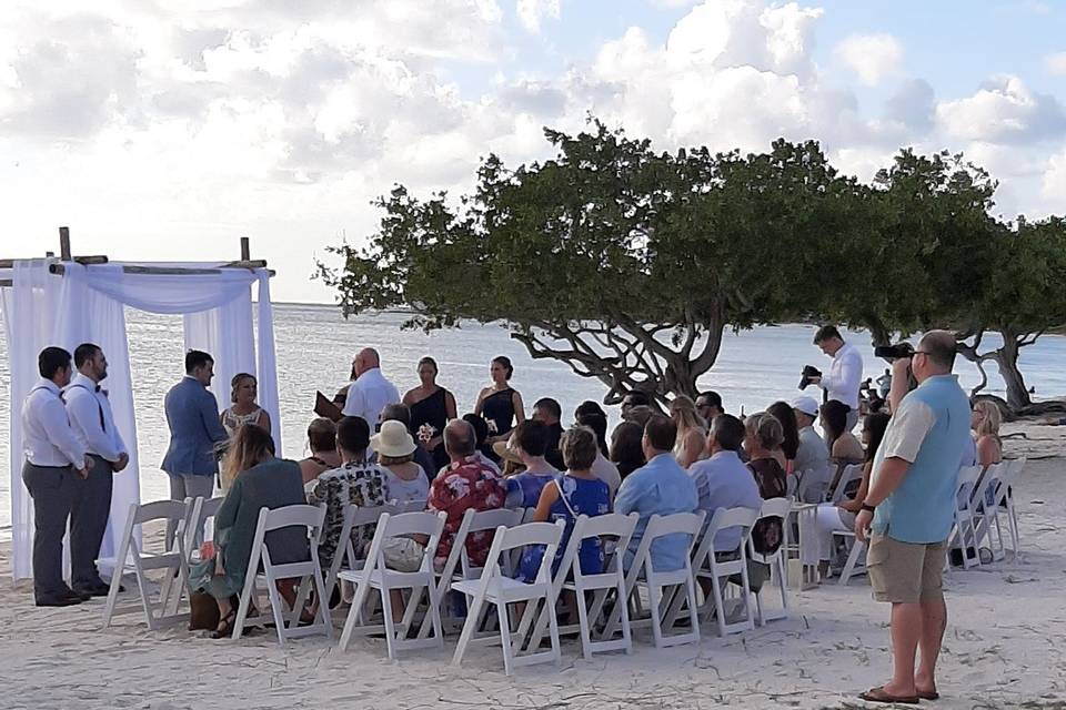 Beachfront ceremony