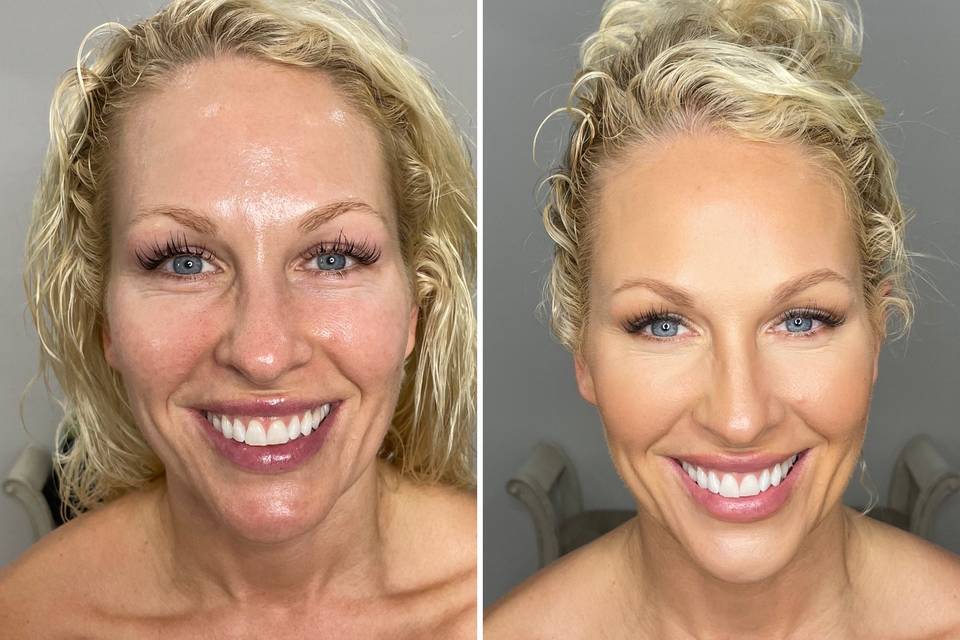 Glamorous before and after