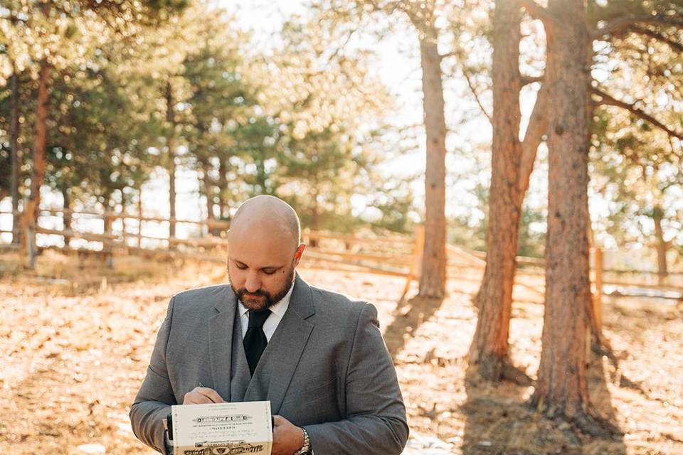 Signing the license