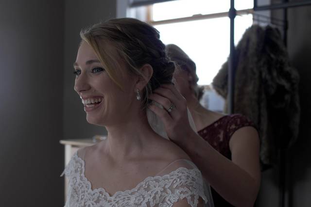 Bride Tries on Dress