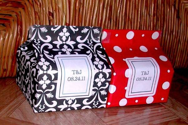 Favor Boxes w/Satin Ribbon & Tags by 3 Girls Print Design. View More Colors & Style Options Here: http://3girlsprintdesign.wix.com/3girls#!gift-boxes/c161y