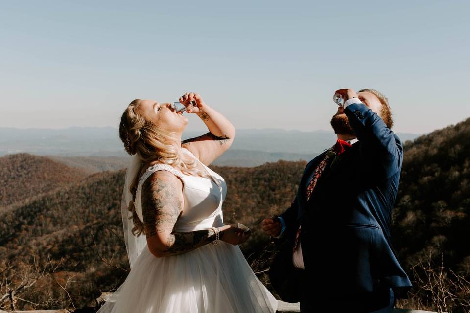 Shots as husband and wife