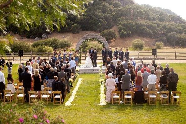 Outdoor wedding ceremony