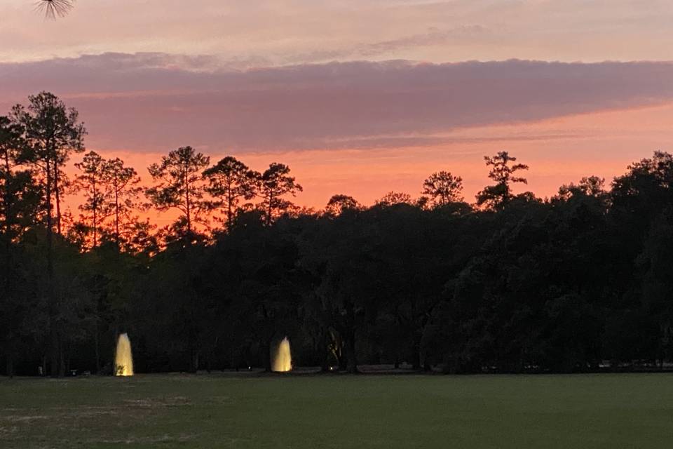 Sunset fountains