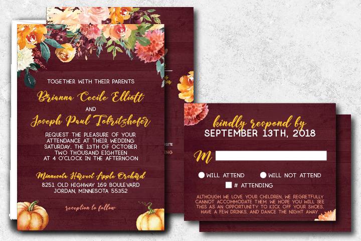 Flat Card Invitation