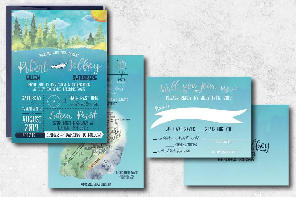 Flat Card Invitation