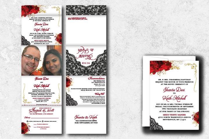 Four Fold Invitation & Insert