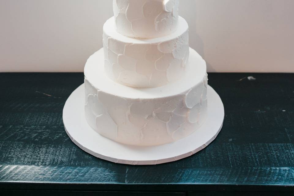 3 tier - Square Cake/Ribbon