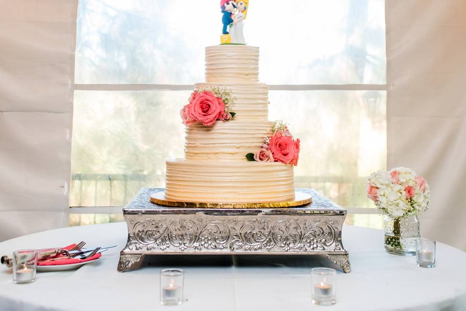 Three tier wedding cake