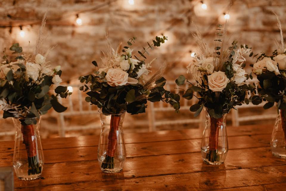 Wedding party bouquets