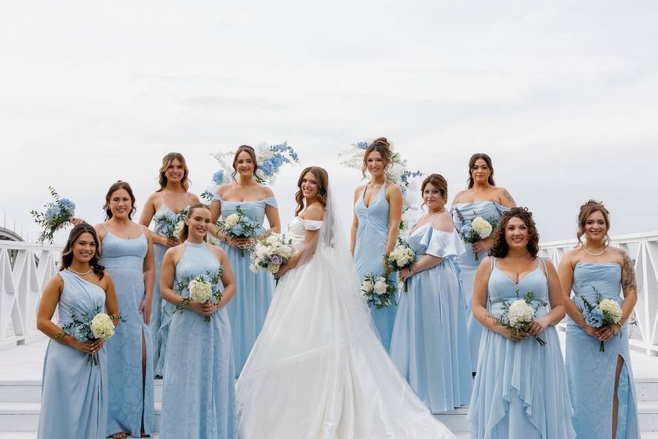 Bride and her girls
