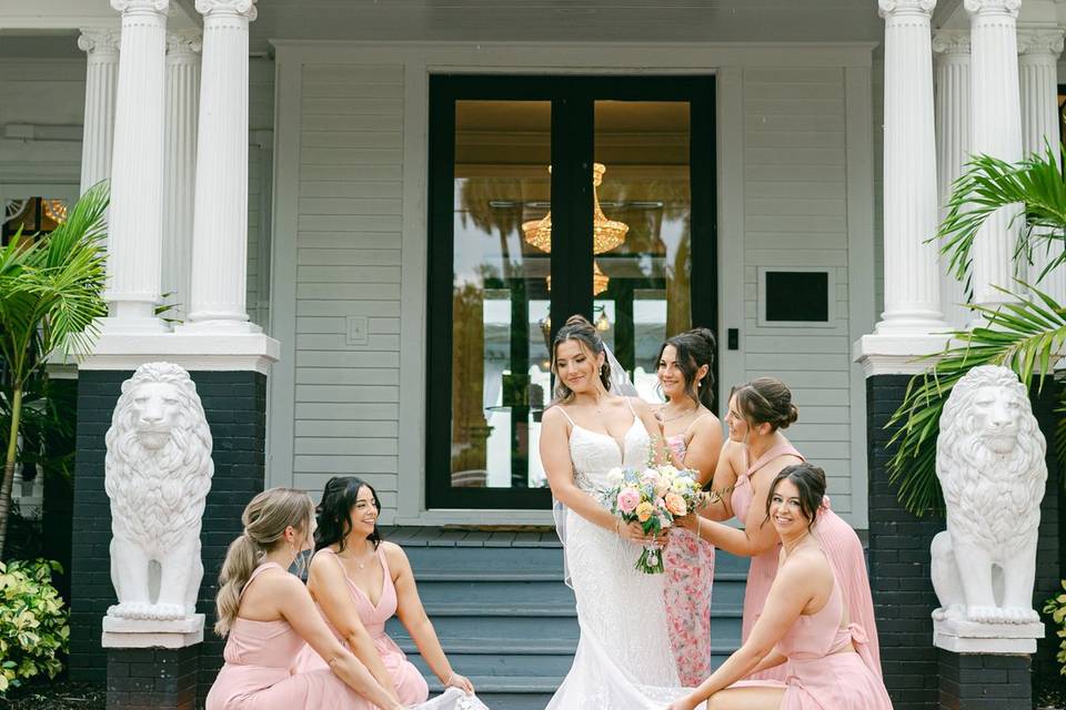 Bride and her girls