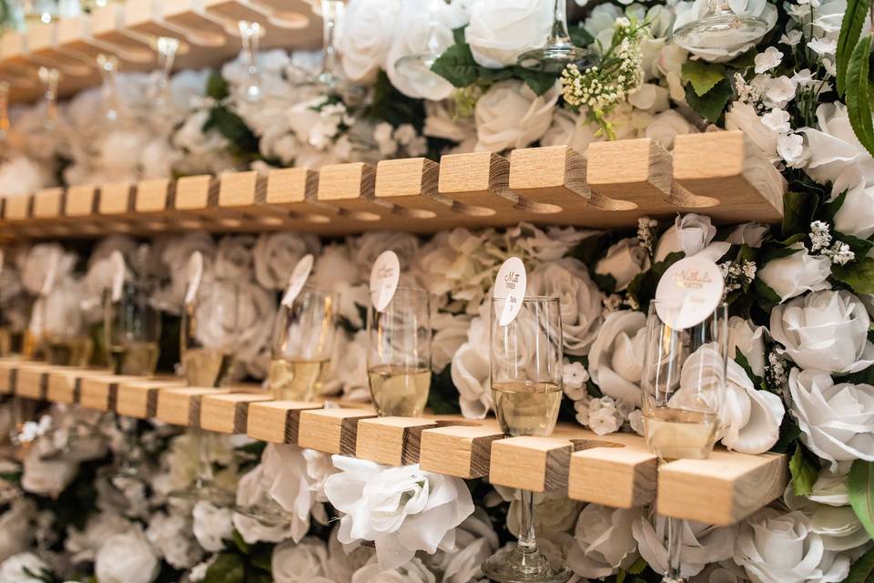 Champagne Flower Wall