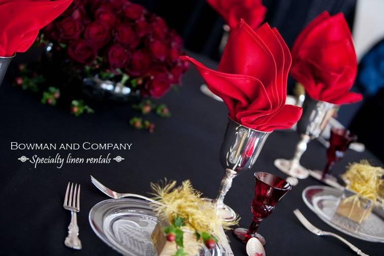 Bowman and Company Specialty Linen Rentals Wedding Rentals Andover