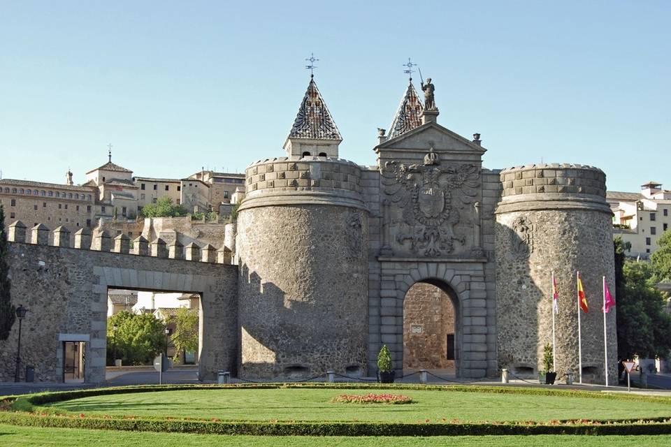 This is the entrance to the city centre known as the Casco of Toledo, an incredible location to explore during your celebrations!