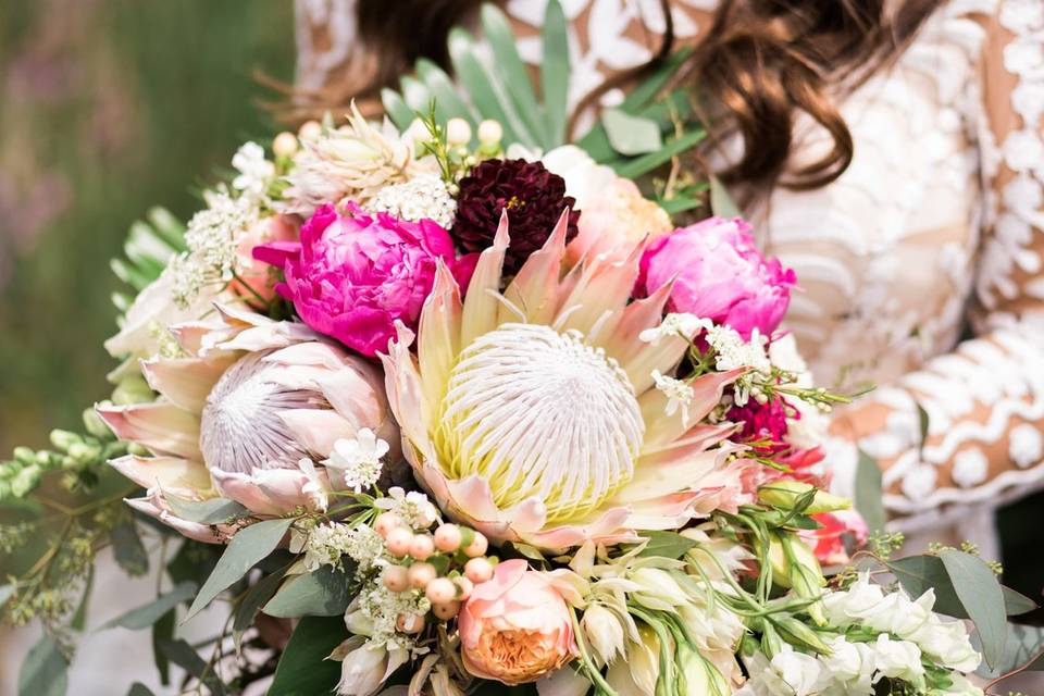 Protea bridal bouquet