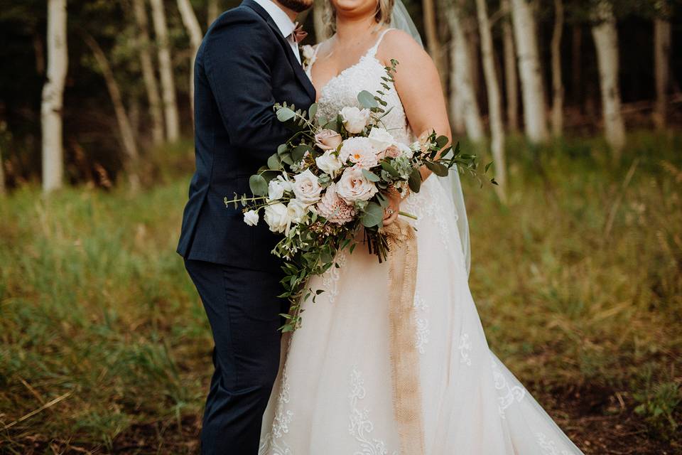 Pink & white Bridal bouquet