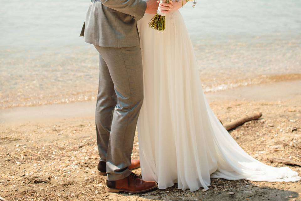 The bride and groom